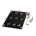 American license plate frame with integrated trailer hook for car modification, 21x10 cm metal construction