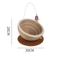 Large integrated cat scratching board and nest with sisal rope surface and flannel lining