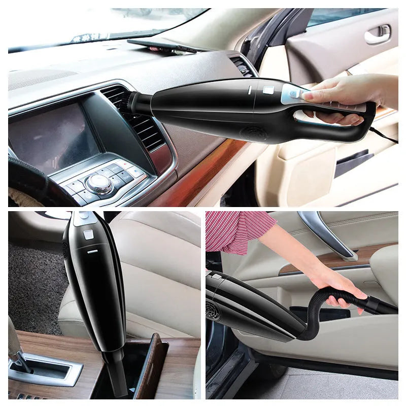 PoHigh Power Hypa black and orange car vacuum cleaner with cigarette lighter plug