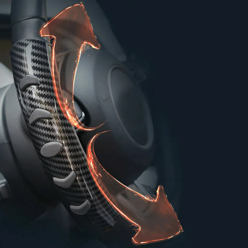 Carbon fibre black steering wheel anti-skid sleeve for 38cm diameter wheels