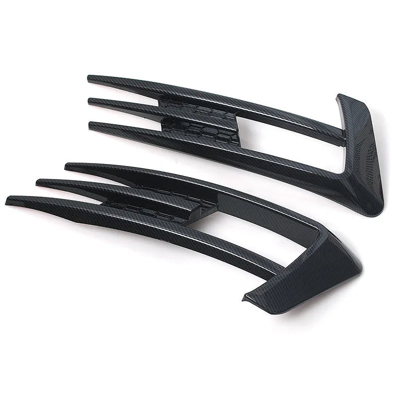 Pair of black and carbon fibre fog lamp grille frames for VW Golf 7 MK7 front bumper