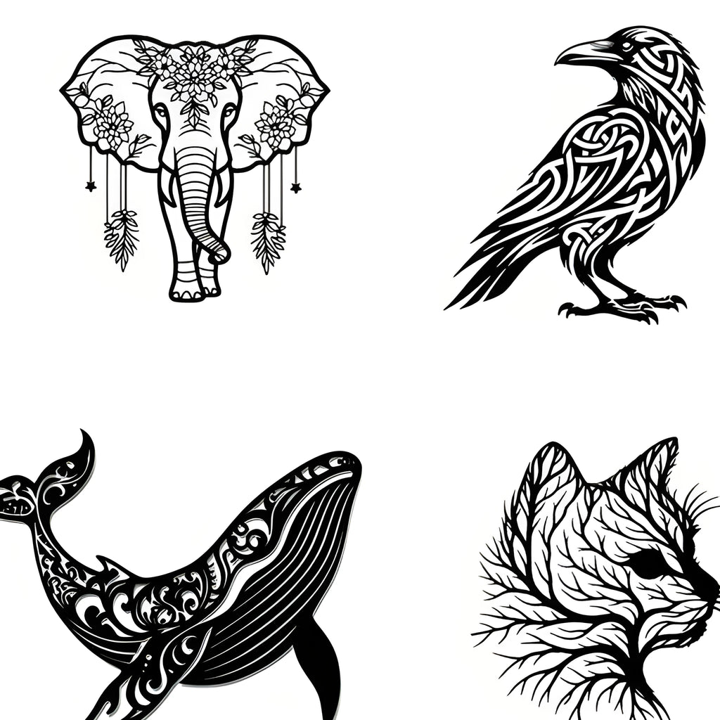 Black iron silhouette animal garden decoration, American country style, eagle shape