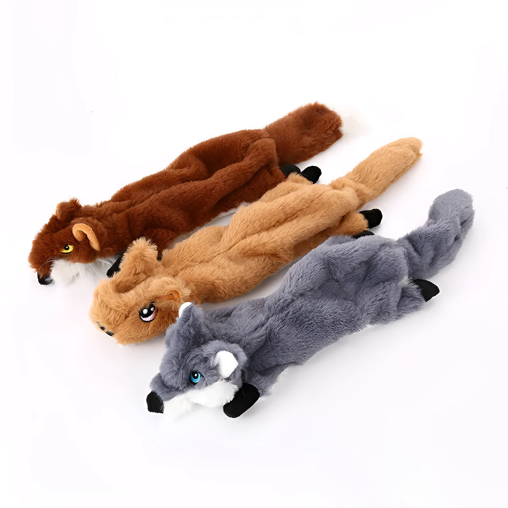 Pet dog plush anti-biting molars tooth cleaning animal modelling toy in dark brown colour