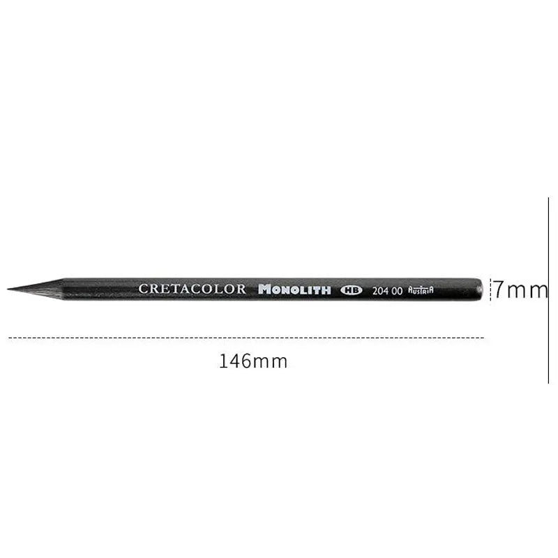 Single 146mm long wood-free graphite sketch pencil for drawing and colouring.