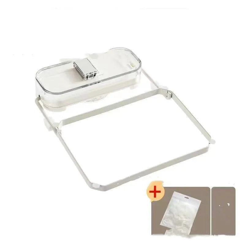 Green kitchen sink filter rack with suction cups and disposable screens
