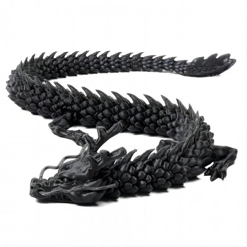30 cm long 3D printed Chinese dragon car decoration ornament in plastic with hanging attachment