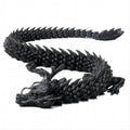 30 cm long 3D printed Chinese dragon car decoration ornament in plastic with hanging attachment
