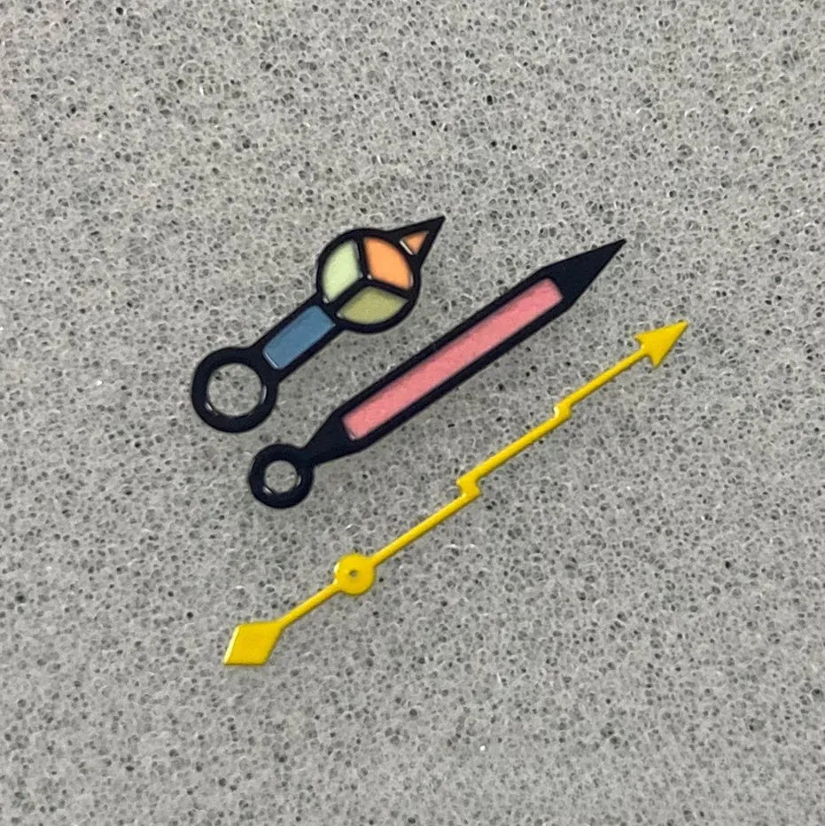 Yellow lightning luminous second hand watch needle made from copper for clock repair