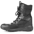 Summer Yulong unisex tactical combat and climbing boots in black and sand colours.
