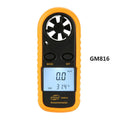 Biaozhi GM816 orange handheld digital anemometer displaying wind speed