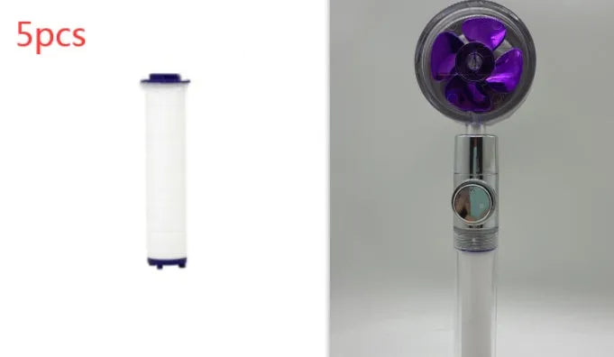 ABS plastic water-saving shower head with chrome finish and 360-degree rotating nozzle