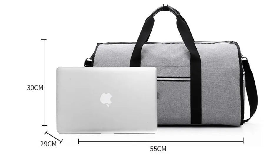 Medium cylinder-shaped travel holdall in oxford cloth, shown in one of four colour options.