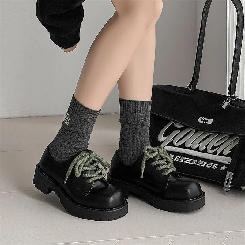 Big Head Derby platform casual shoes in microfiber with a rubber sole for height increase.