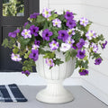 Purple plastic artificial flower arrangement with 12 forks in European courtyard style