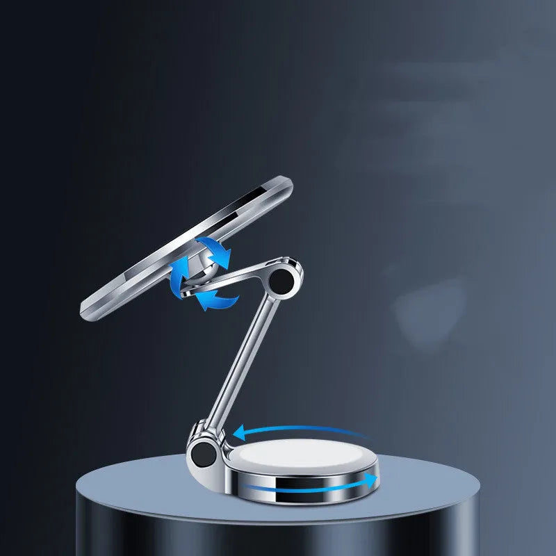 Car mobile phone holder with clip fixation and 360 degree rotating bracket on centre console