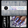 3D diamond pattern long nail tips in glitter colours for nail art enhancement