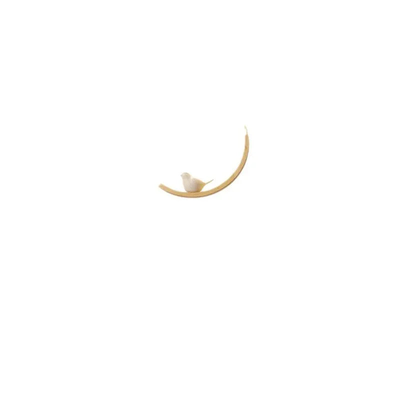 Nordic solid wood bird pendant light for corridor or staircase, single head style, simple modern design