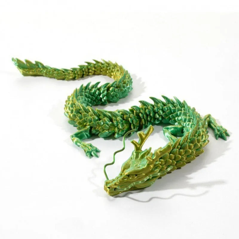 30 cm long 3D printed Chinese dragon car decoration ornament in plastic with hanging attachment