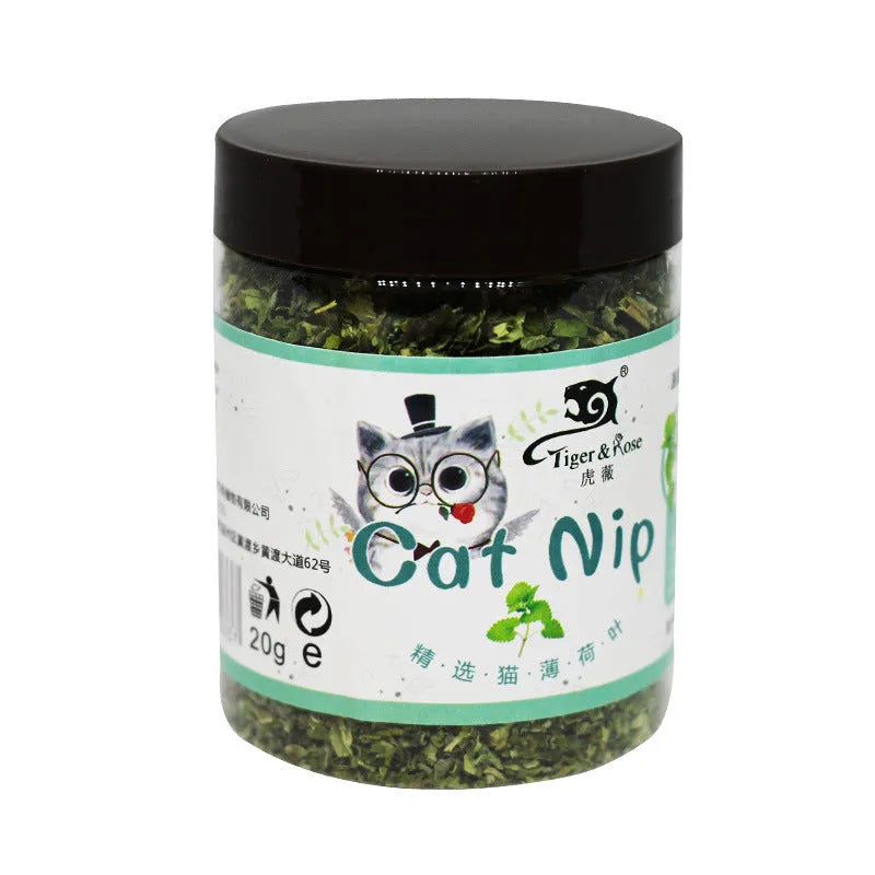 Catnip tea powder depilation ball 280ml bottle with mint powder for cat hairball relief
