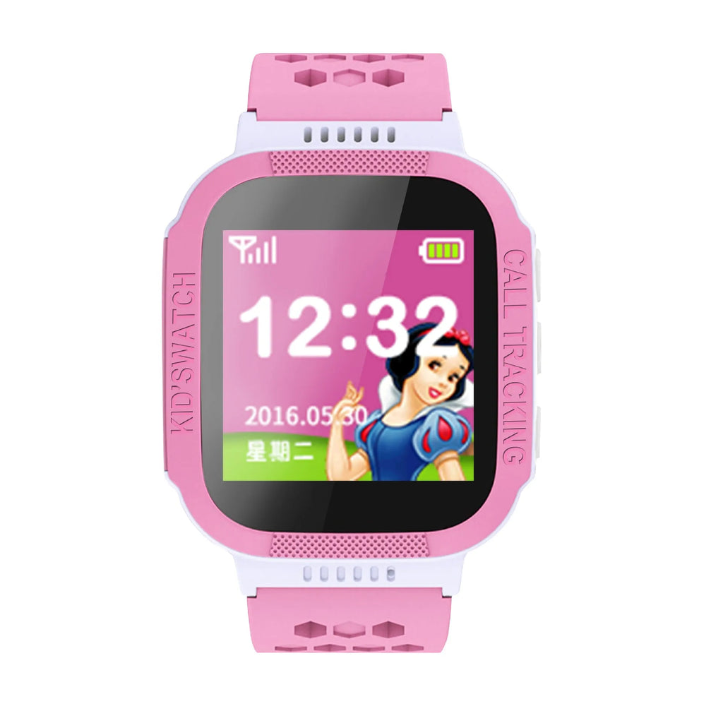 Blue children's phone watch with 1.44-inch screen showing time display