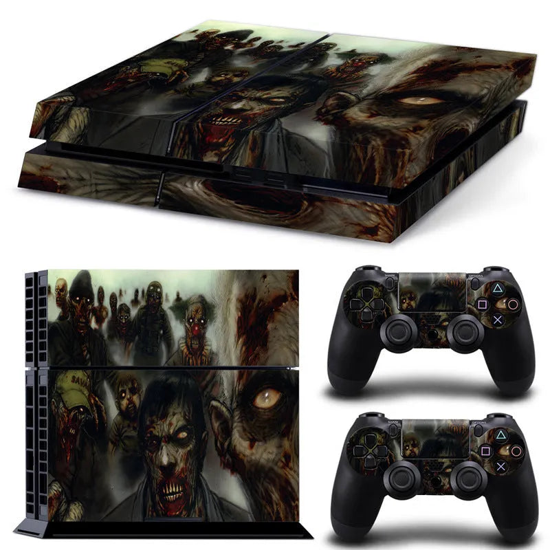 PS4 game console protective film with imported PVC material and multiple design style options