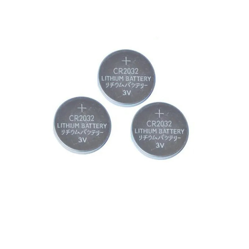 Pack of 3V alkaline button batteries showing CR2032, CR2025, and CR2016 coin cells for small electronics.