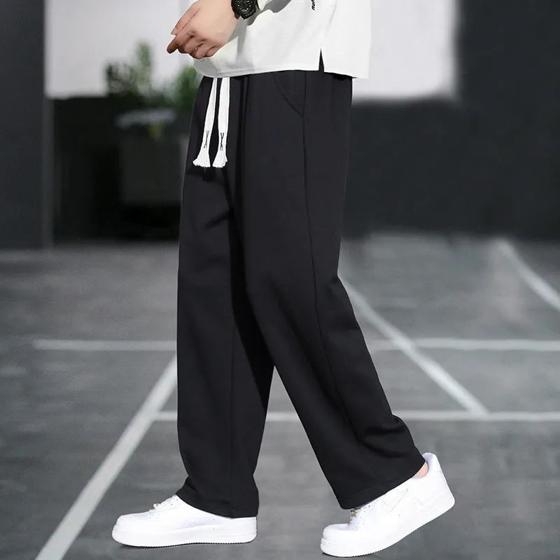 Men's bamboo fibre casual sports trousers with multiple pockets in grey colour