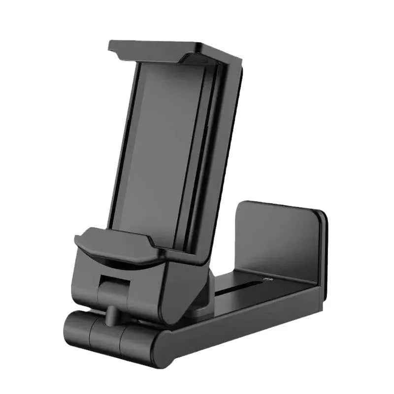 360-degree rotary collapsible phone holder in H22 Black on desktop