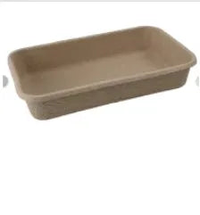 Brown disposable waterproof cat litter box with three size options shown side by side.