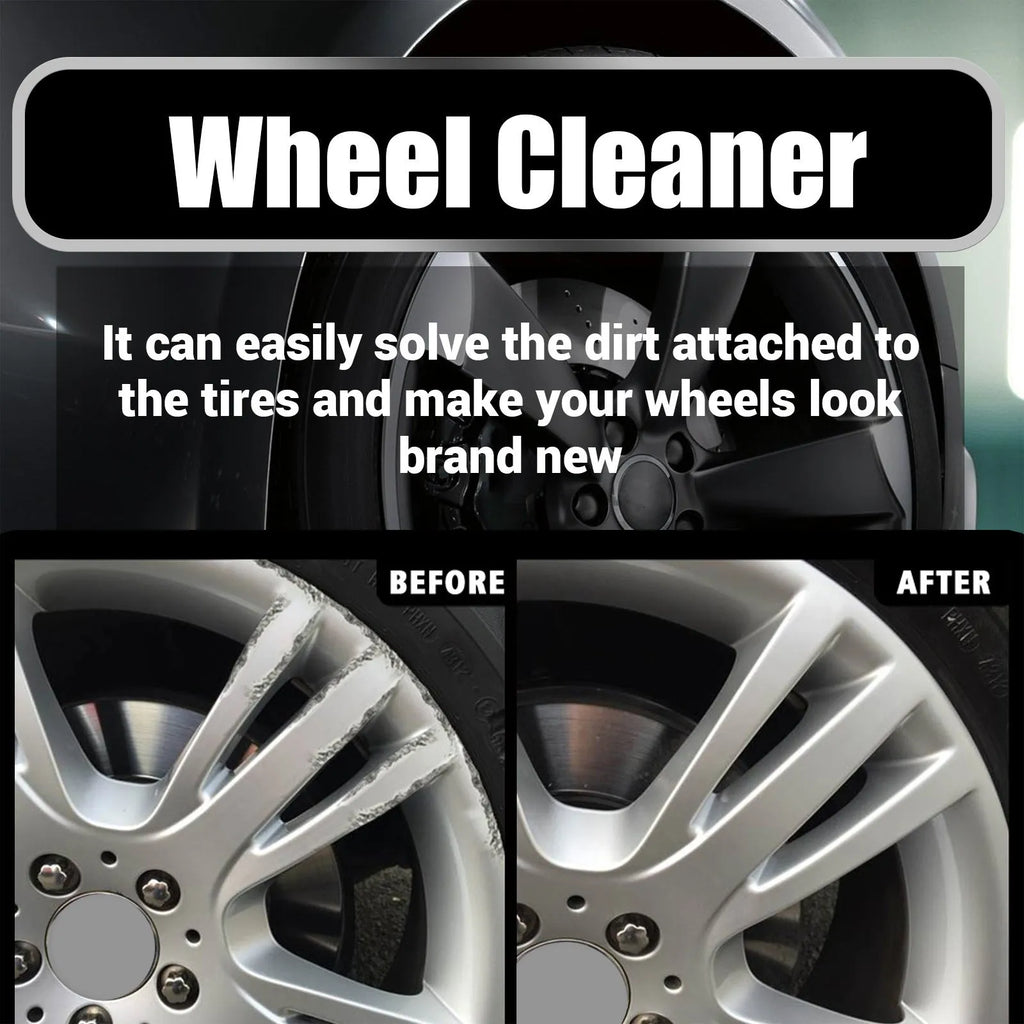 Car tyre cleaner aerosol spray kit with cleaning towel for wheel maintenance