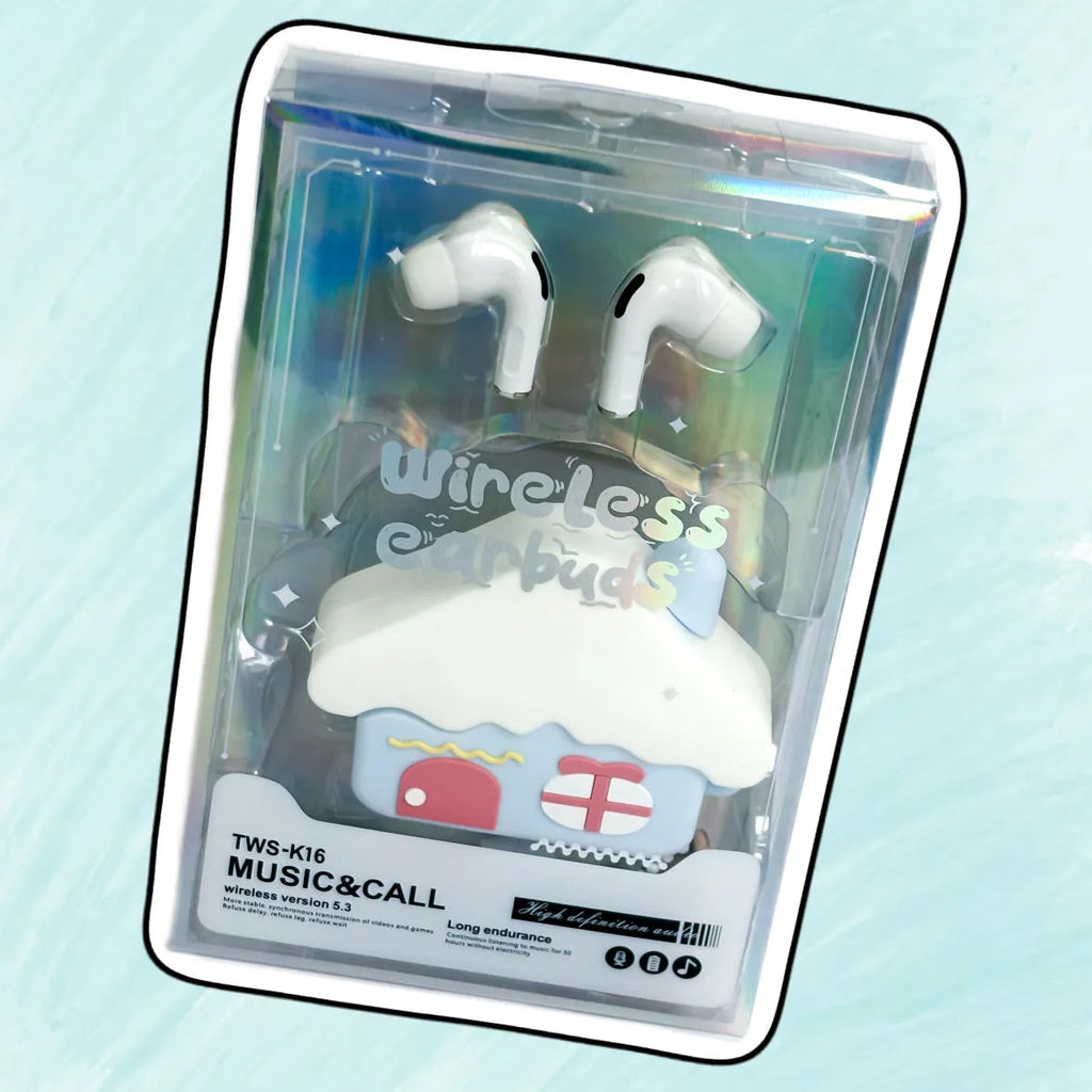 Cartoon doll silicone protective cover for wireless earbuds in Small House style, PC ABS material