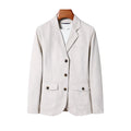 Men's casual loose washed cotton business coat in army green, solid colour straight cut with top stitching pockets