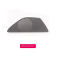 BMW 5 Series door speaker cover trim part in ABS PC plastic, shown in a beige colour.