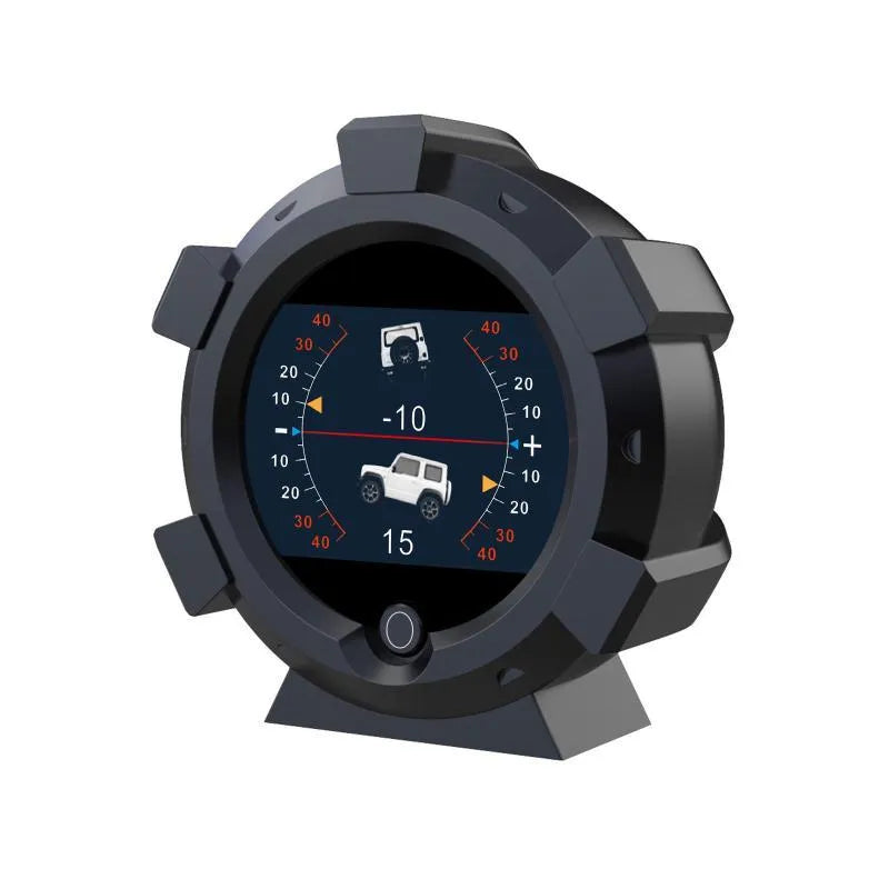 Car incline meter with satellite positioning and voltage reverse protection in OBD colour