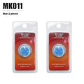 Golf hat clip ballmarker test balance tool plastic non-rust red and blue options 25mm diameter