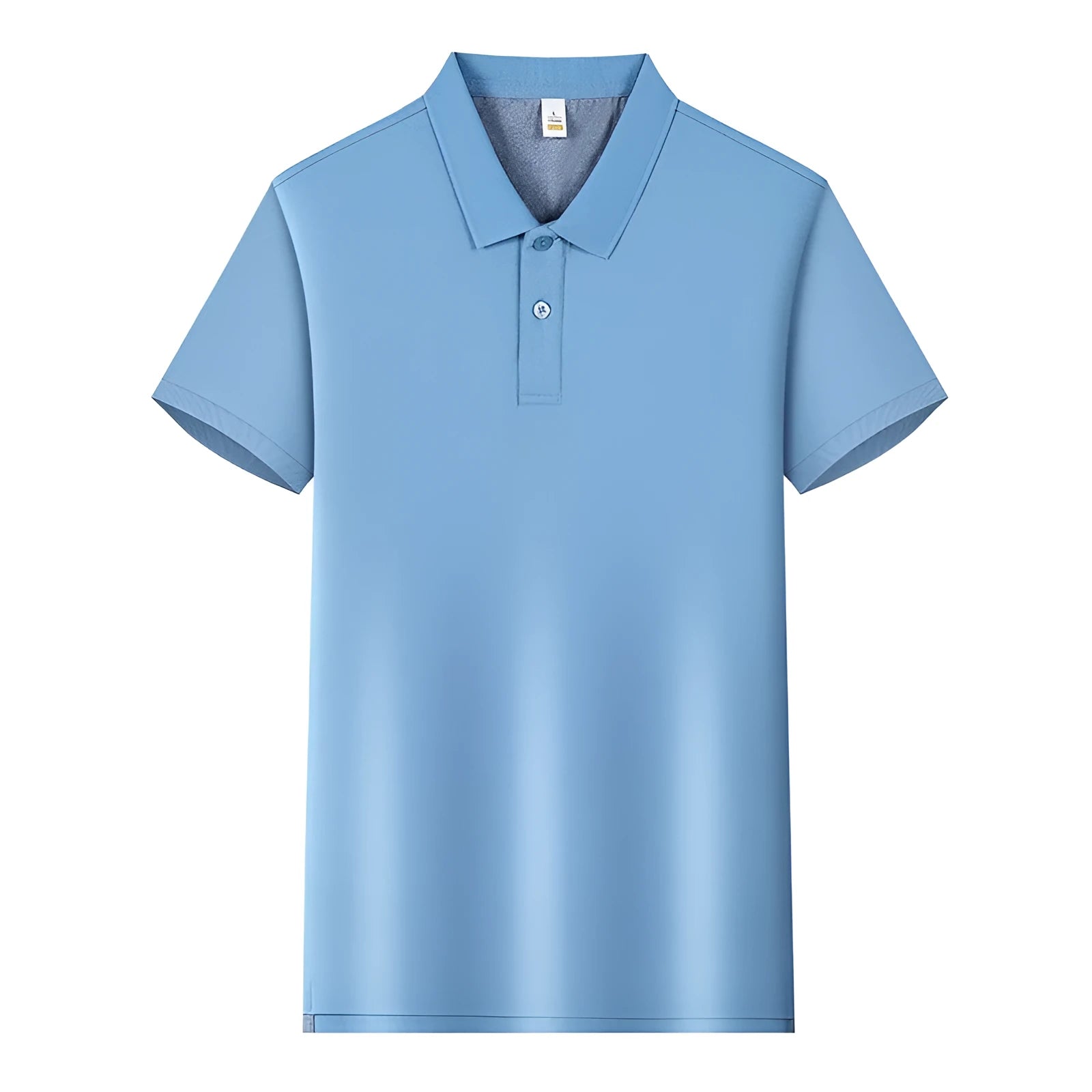 220g Back of Turtle split solid colour polo collar t-shirt in cotton blend fabric