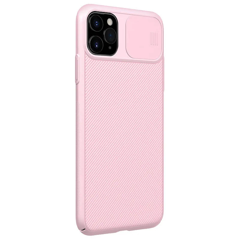 Nelkin phone case for iPhone 11 with black lens slide cover in closed position