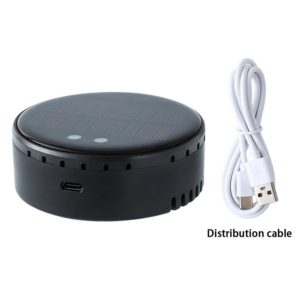 Car mounted solar air humidifier in black, gold, or red with vent mounting bracket and adjustable controls