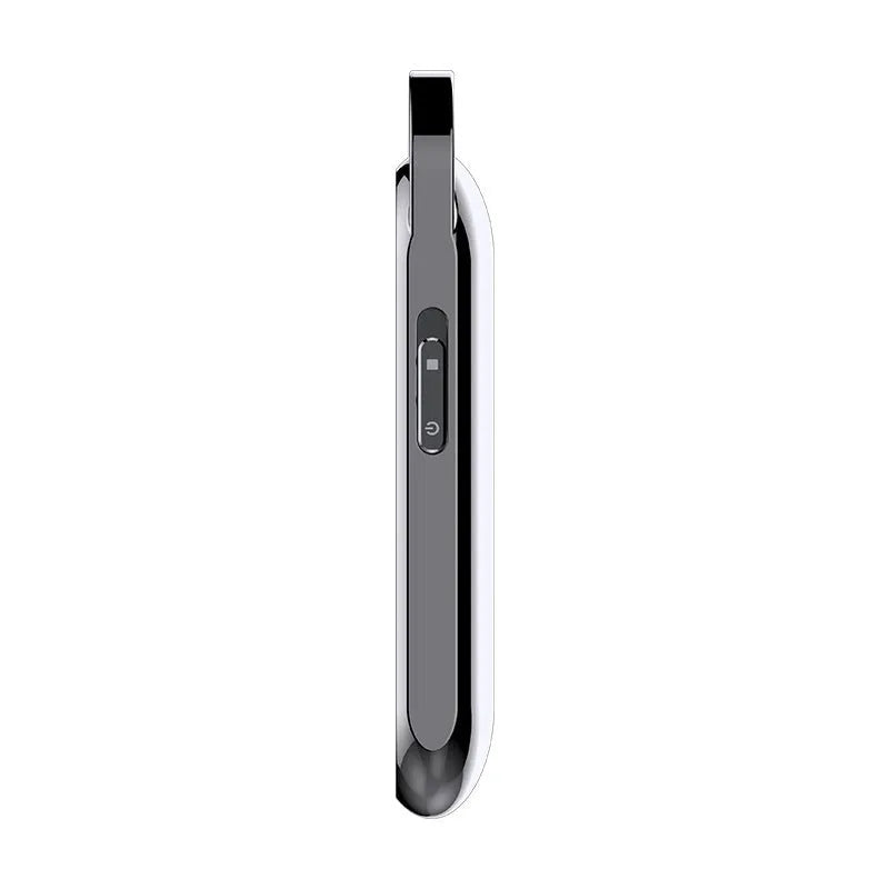 Black one-key recording smart voice recorder with metal body and compact dimensions 83.5x23x11mm