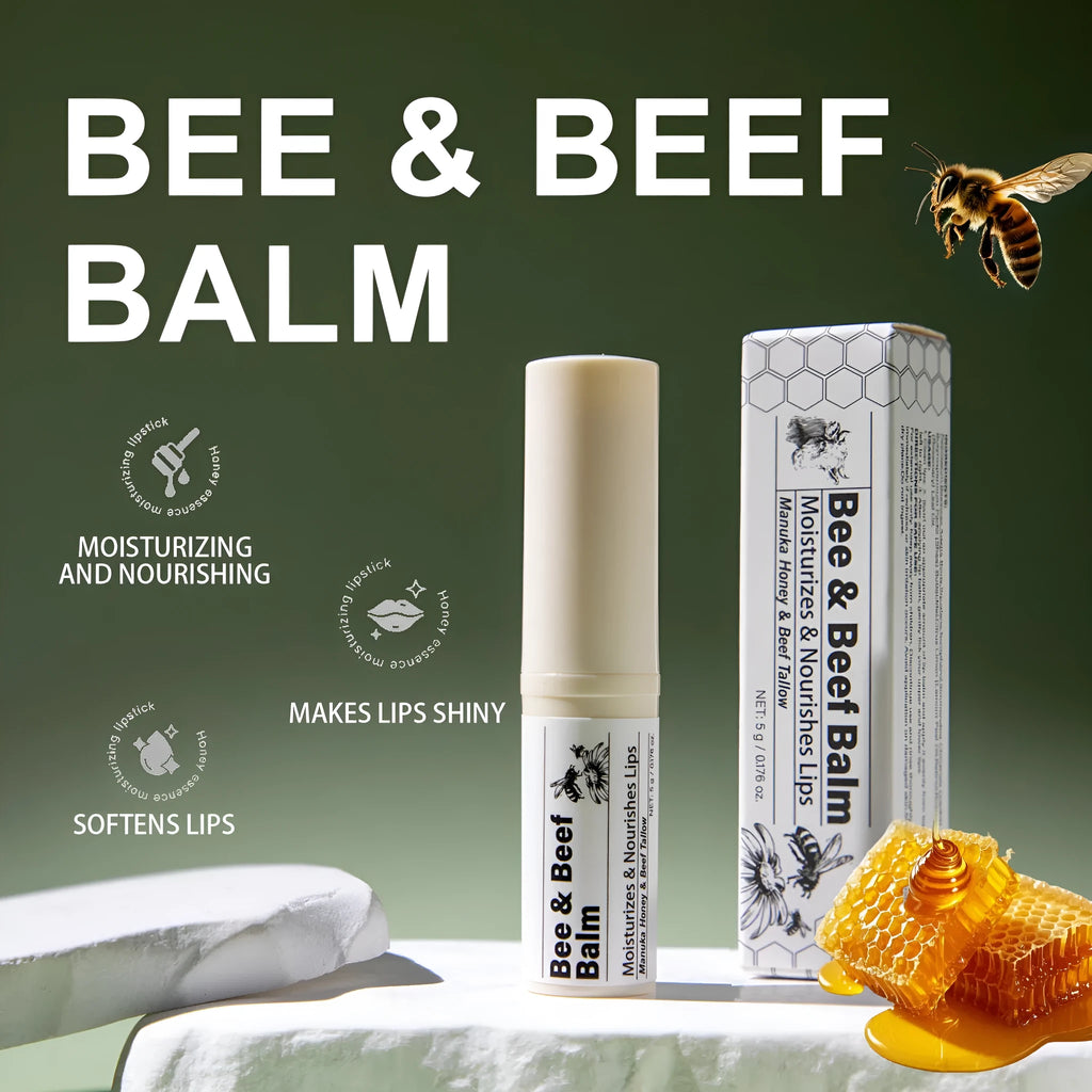 Beef fat lip balm tube with organic butter, 83mm length, FP-B020 colour