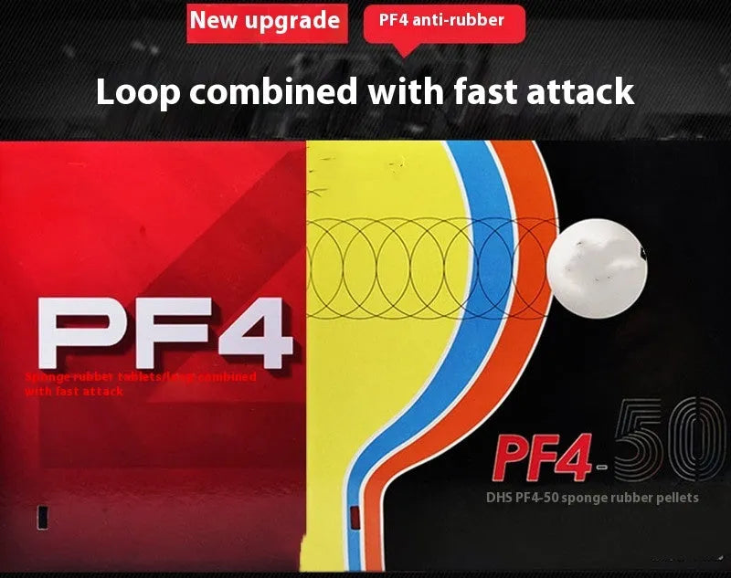 Fast Attack Sticky Classic-50 table tennis racket with anti-rubber in red or black, thick or medium-thick sponge options