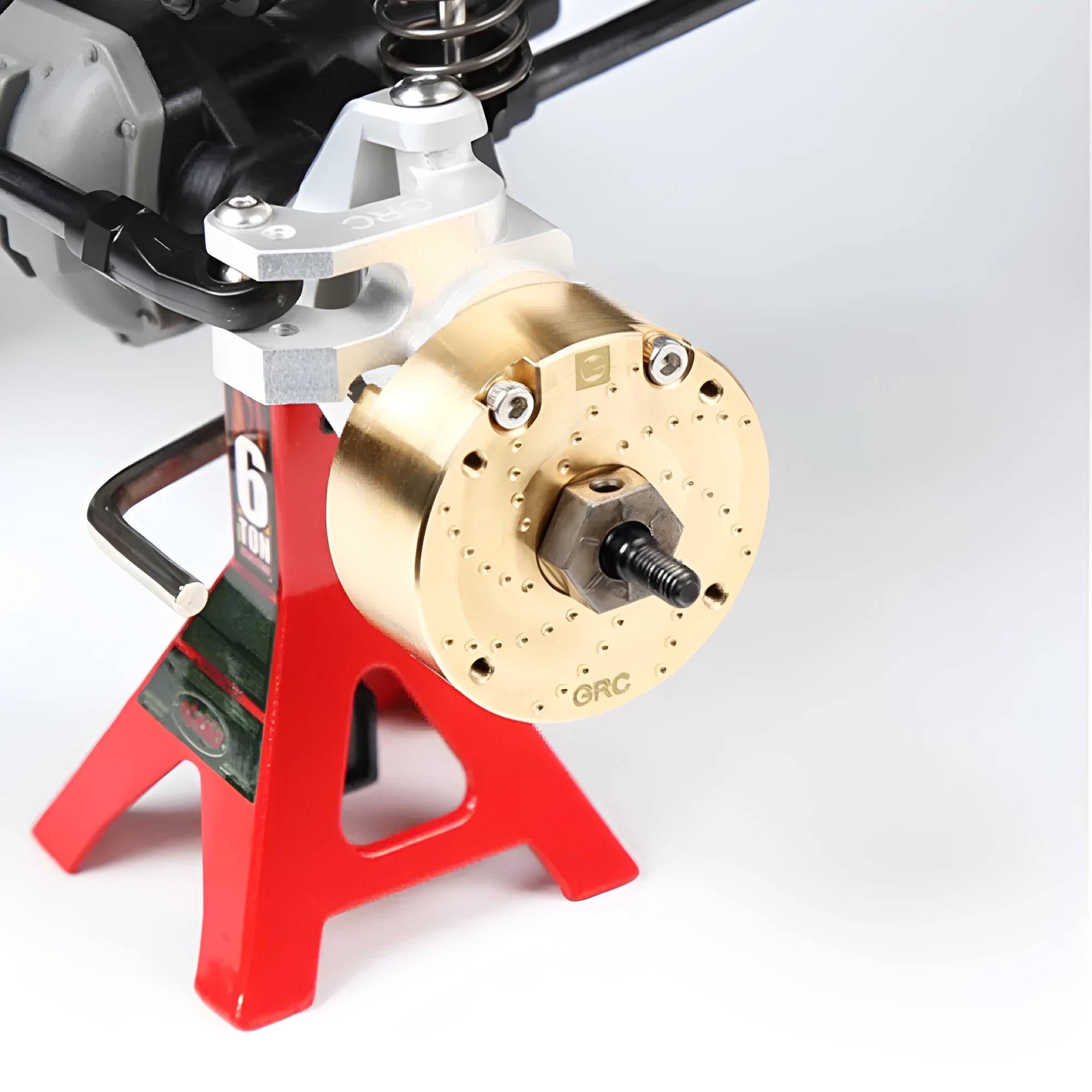 Brass gearbox cover accessory for model vehicle side axle doors