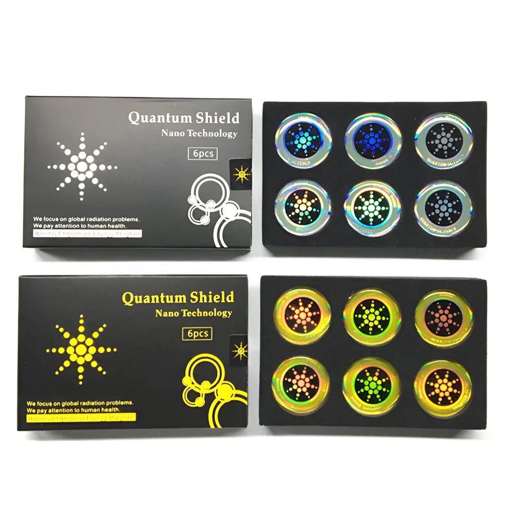 Round nano-anion silicone cell phone radiation protection sticker, 28mm diameter, silver colour, on a white background