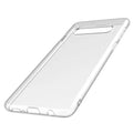 Transparent TPU mobile phone case for Samsung S10 showing minimalist design and clear phone visibility
