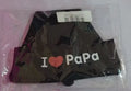Cotton Lycra baby hat with love mama papa patterns in black grey white colours