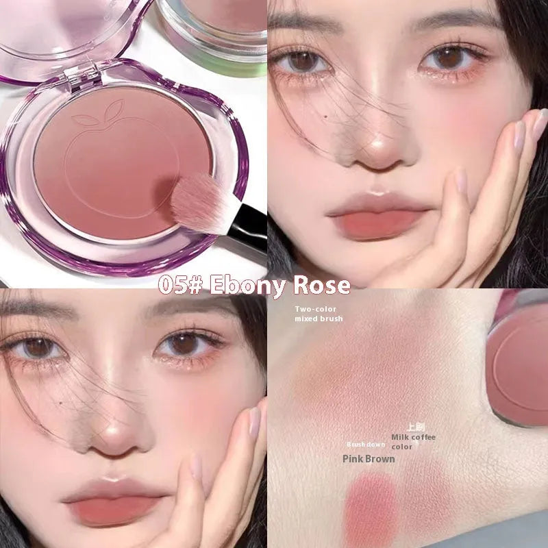 Bubble gradient blush rouge in six natural pseudo plain colour shades for dry skin types