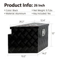 26-inch black aluminium alloy tool case with T-casting construction for professional tool storage