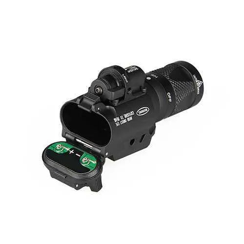 American P1 tactical strobe flashlight in black ABS with hand press mechanism and LED light source