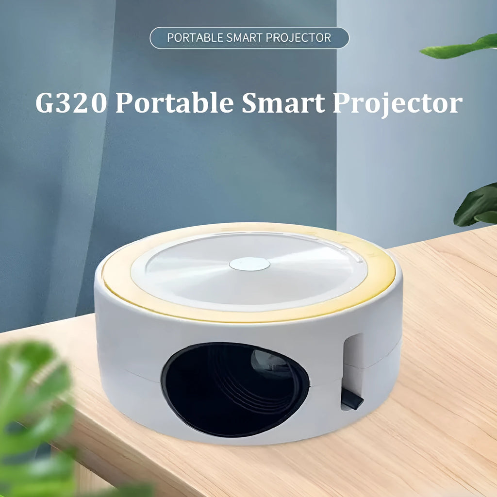YT200 compact portable wired same screen LED projector in multiple colour options