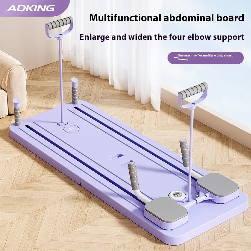 Purple automatic rebound abdominal wheel fitness board for multi-functional home workouts.